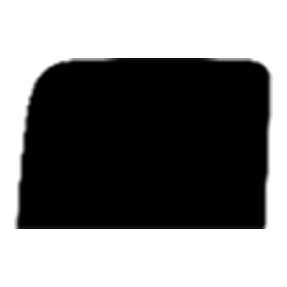 2D shape of the 2012 GMC Sierra Crew Cab Pickup Truck Rear Roll-up, Left precut tint