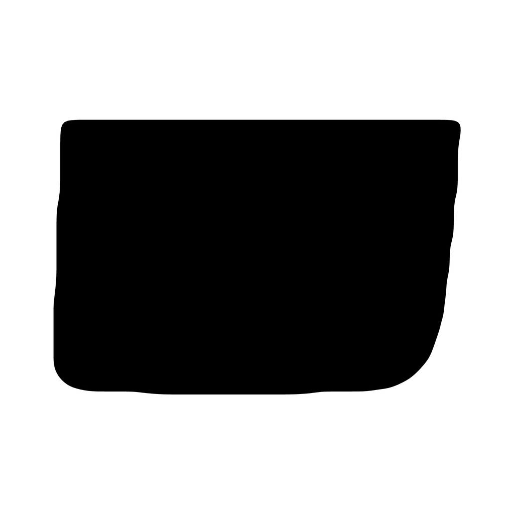 2D shape of the 2013 GMC Sierra Crew Cab Pickup Truck Rear Roll-up, Left precut tint
