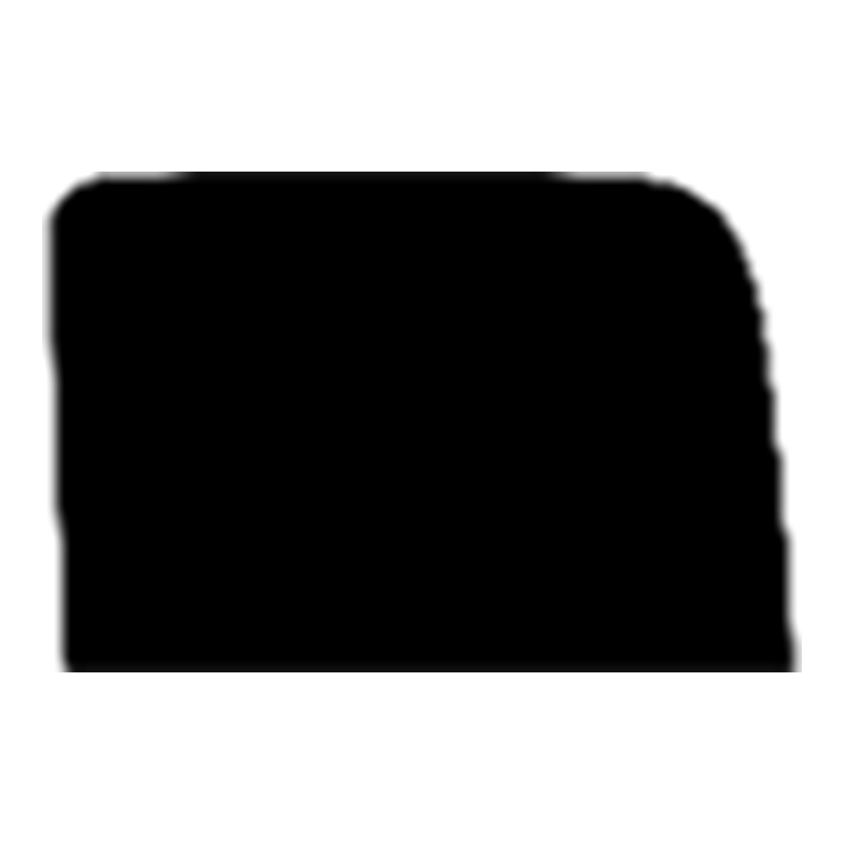 2D shape of the 2013 GMC Sierra Crew Cab Pickup Truck Rear Roll-up, Right precut tint