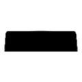 2D shape of the 2014 Jeep Wrangler JK 2-Door SUV Windshield, Internal, 1 piece precut tint (for off-road use only)