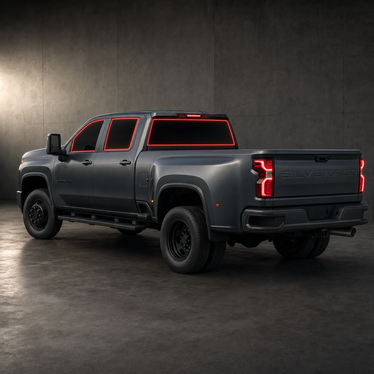 2020-2022 Chevrolet Silverado 3500 HD Crew Cab Precut Ceramic Window Tint Kit - HMU4TINT