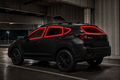 2024-2026 Subaru Crosstrek with front door, rear door, and rear cargo windows outlined in neon red showing precut tint kit coverage