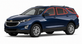 2018-2024 Chevrolet Equinox with driver-side front door glass, driver-side rear door glass, small quarter glass, and back liftgate glass outlined in neon red showing precut tint kit coverage