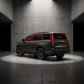 2021-2026 Cadillac Escalade with red glow outlining each tintable window