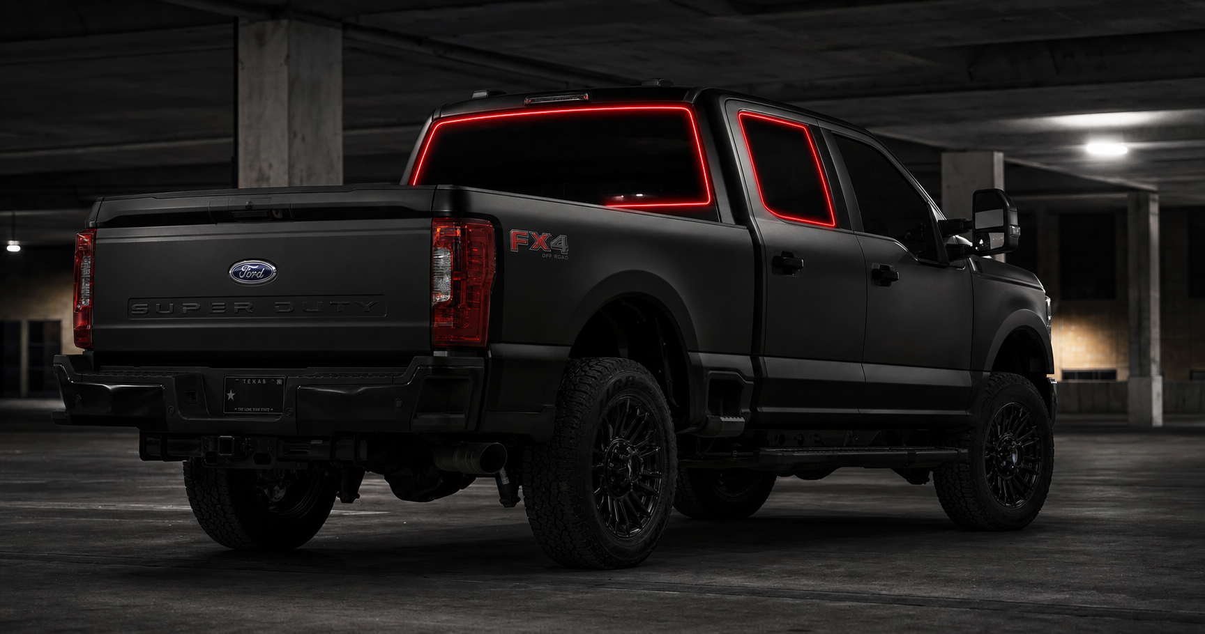 2023-2026 Ford F-250 Super Duty Crew Cab Precut Window Tint Kit window diagram