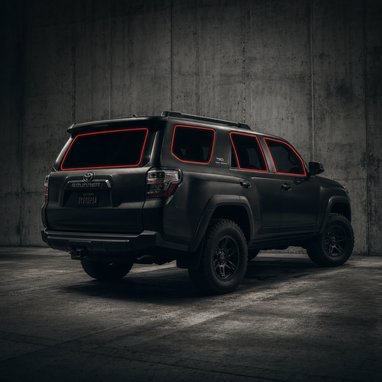 2010-2024 Toyota 4Runner precut window tint kit outline