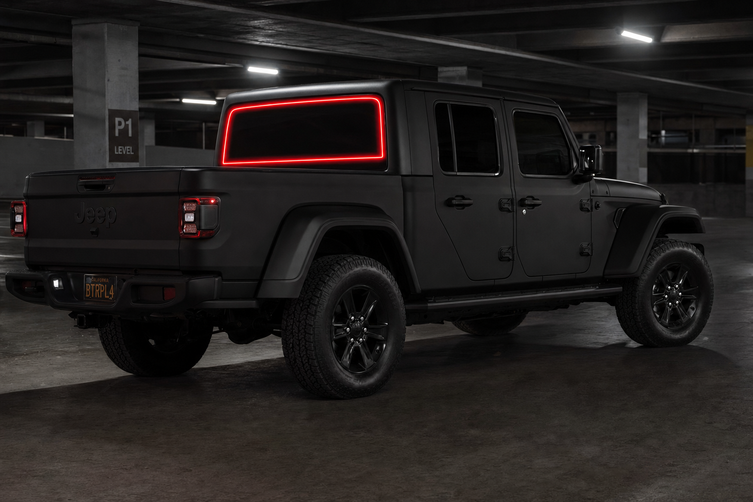 2020-2026 Jeep Gladiator Precut Window Tint Kit window diagram
