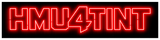 HMU4TINT neon wordmark logo