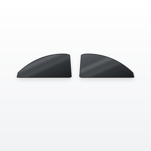 Precut ceramic window tint - front door windows, left and right