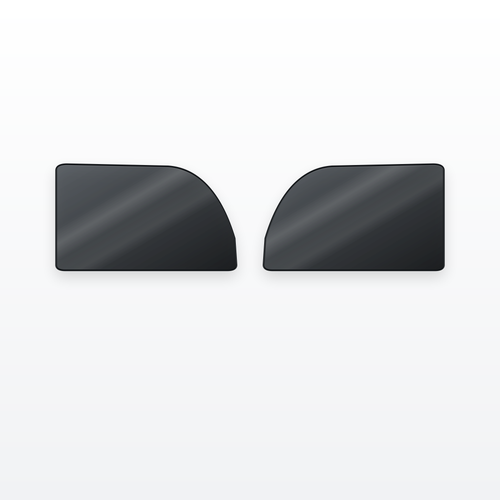 Precut ceramic window tint - rear door windows, left and right