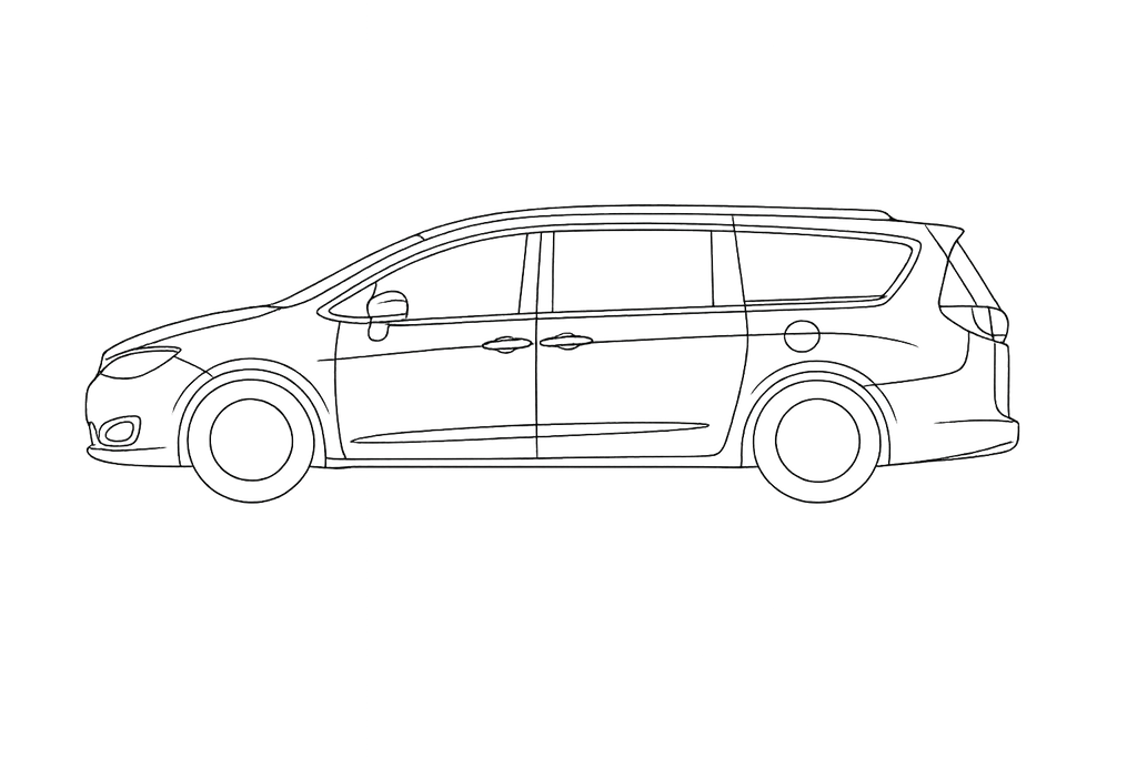 Chrysler Pacifica window outline diagram