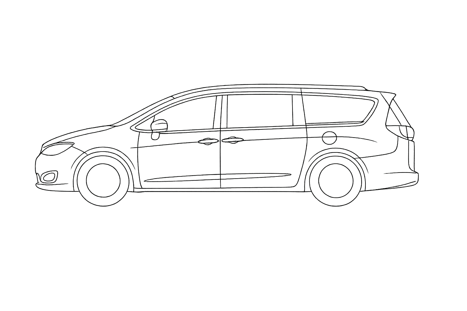 Chrysler Pacifica window outline diagram
