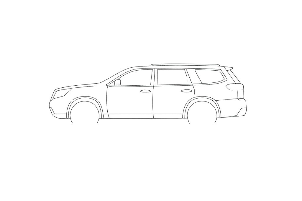Nissan Pathfinder window outline diagram