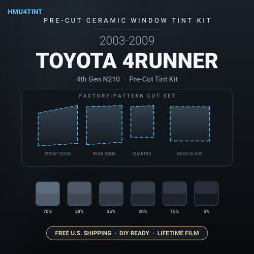 2003-2009 Toyota 4Runner 4th Gen N210 precut ceramic window tint kit - coverage options and VLT shades