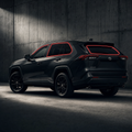 2019-2025 Toyota RAV4 with front door, rear door, and back glass windows outlined in neon red showing precut tint kit coverage