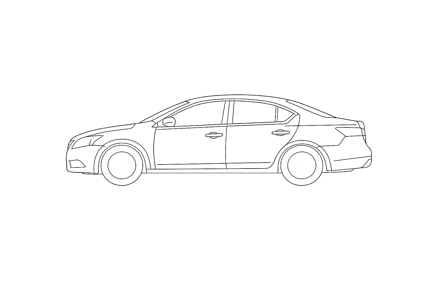 Nissan Sentra window outline diagram