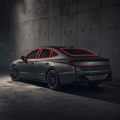 2020-2026 Hyundai Sonata with red glow outlining each tintable window